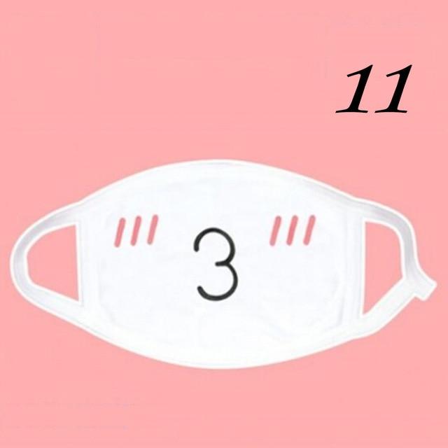 Anime white cotton anti dust face mask 1pc. - Adilsons