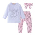 Cotton girls clothing suit 3Pcs set. - Adilsons