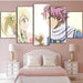 Fairy Tail Natsu and Lucy Wall Art 5 Pcs - Adilsons