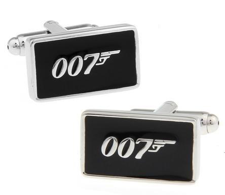 James Bond 007 cufflinks black color. - Adilsons