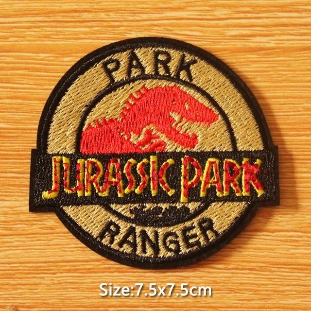 Jurassic Park clothes sticker badge. - Adilsons