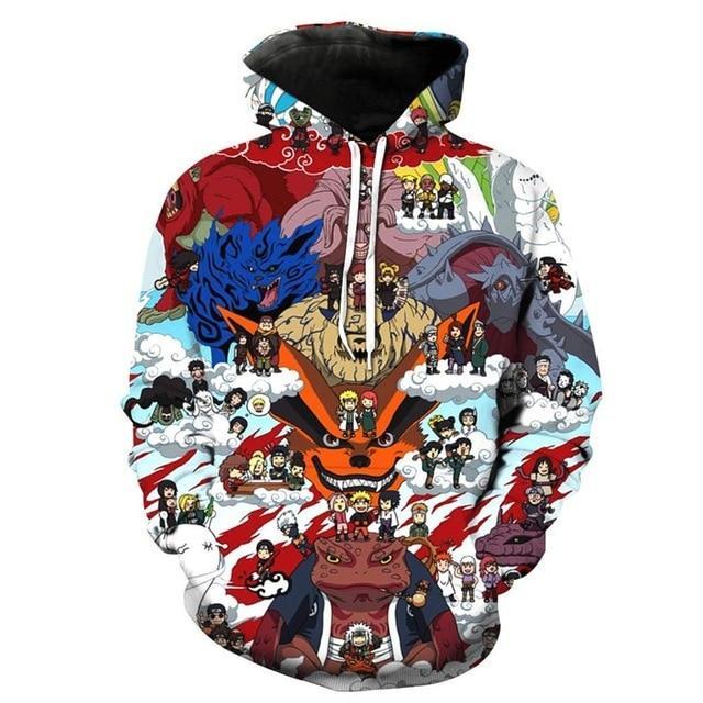 Naruto sweatshirt, t-shirt with a hood and without a cool, bright. - Adilsons