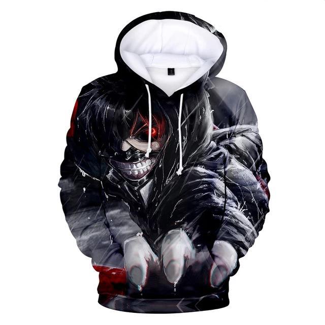 Tokyo Ghoul 3D hooded anime sweatshirts. - Adilsons