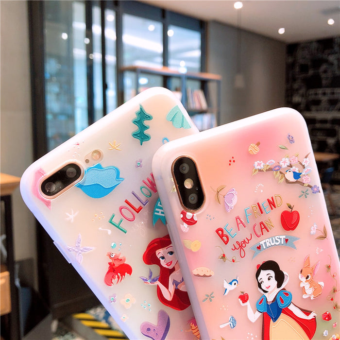 Disney Princesses 3D relief phone case for iPhone.