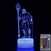 Aquaman 3D LED colourful night light. - Adilsons