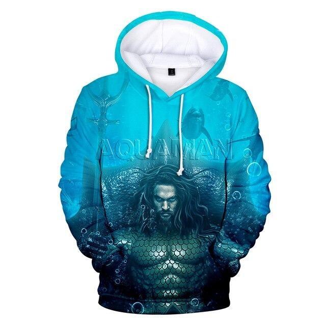 Aquaman 3D printed long sleev hoodiese. - Adilsons