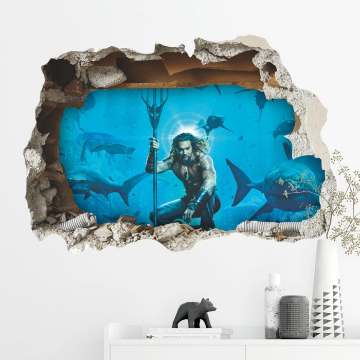 Aquaman 3D wall stickers for home. - Adilsons