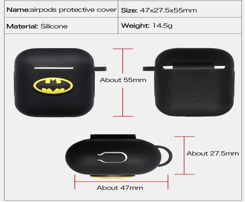 Batman silicone case for Apple airpods. - Adilsons