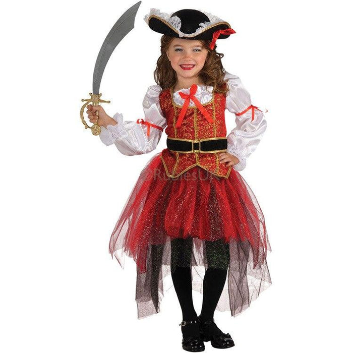 Caribbean Pirate kid's silk red costumes. - Adilsons