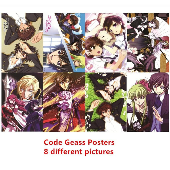 Code Geass ZERO knight of seven CC Posters 8 pcs/Lot. - Adilsons