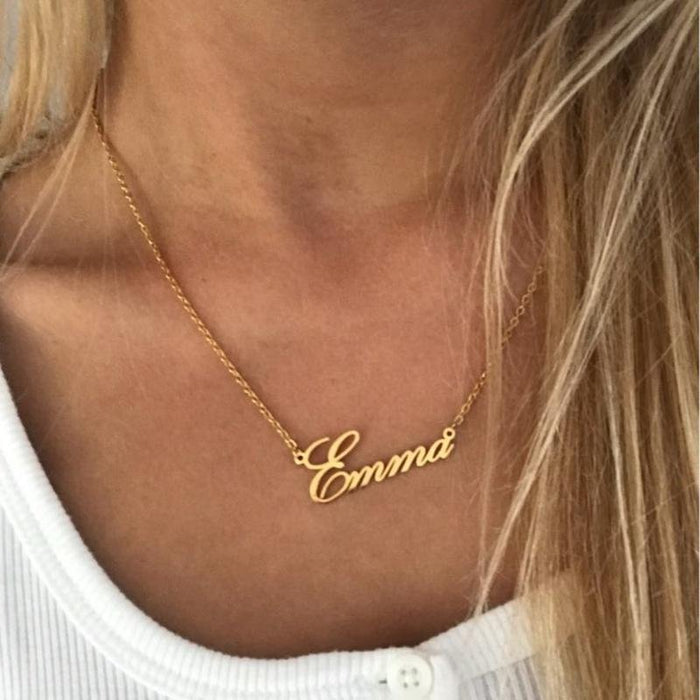 Customized fashion stainless steel name necklace pendant. - Adilsons