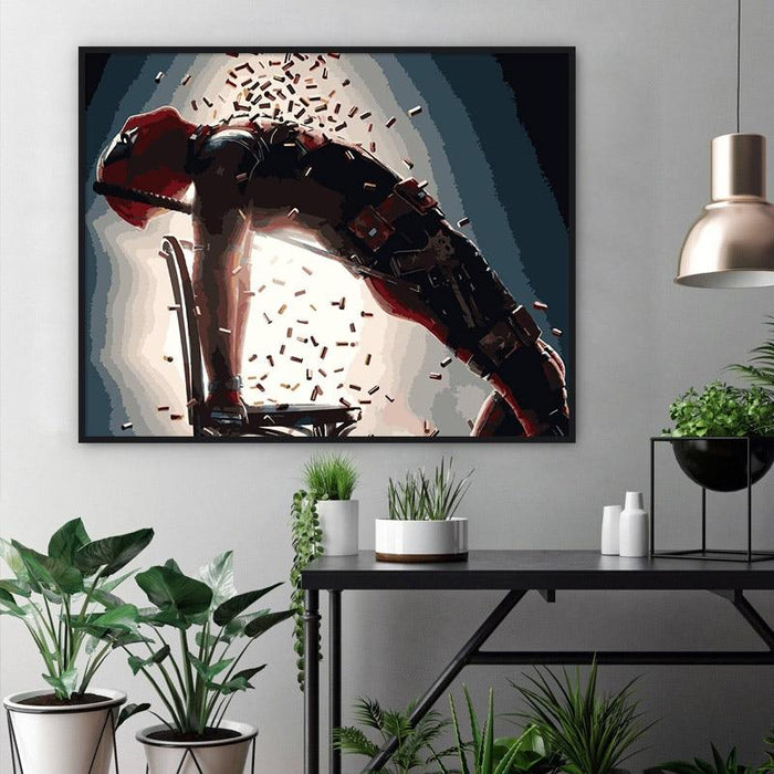Deadpool poster oil painting. - Adilsons