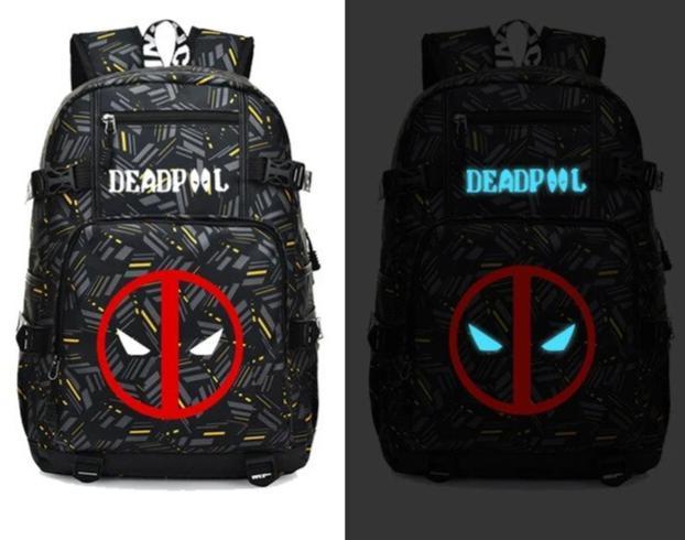 Deadpool USB luminous backpack. - Adilsons