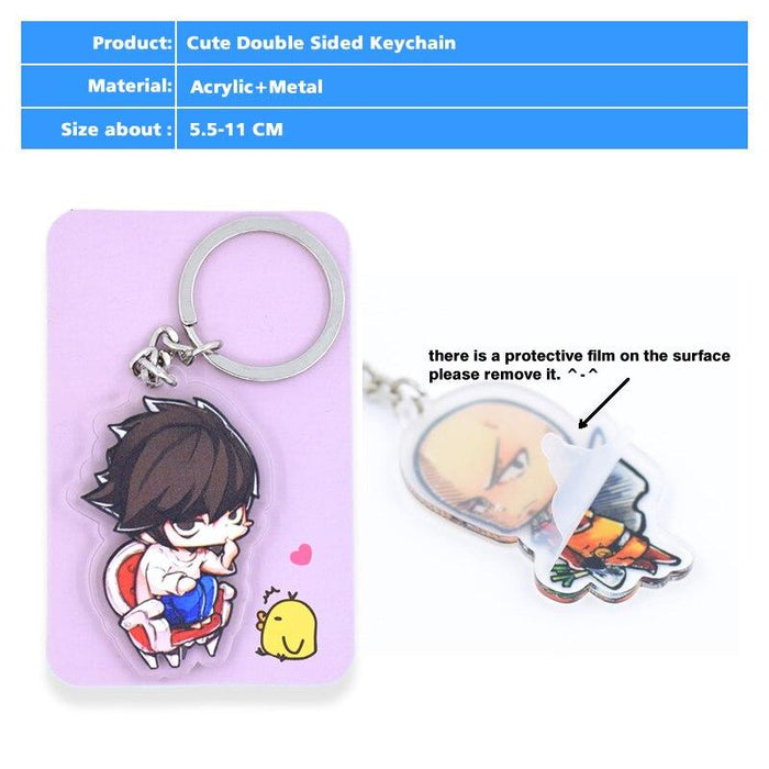 Death Note acrylic double-sided keychains. - Adilsons