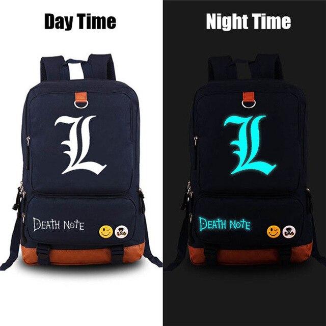 Death Note Luminous print backpack. - Adilsons