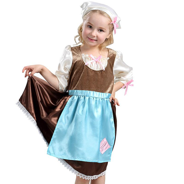 Disney Princesses child Cinderella costume with head scarf. - Adilsons