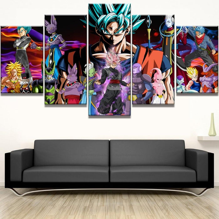 Dragon Ball Super Broly movie characters Wall Art 5pcs - Adilsons