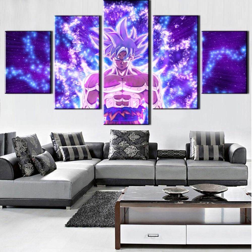 Dragon Ball Super Goku Ultra Instinct Wall Art 5pcs — Adilsons
