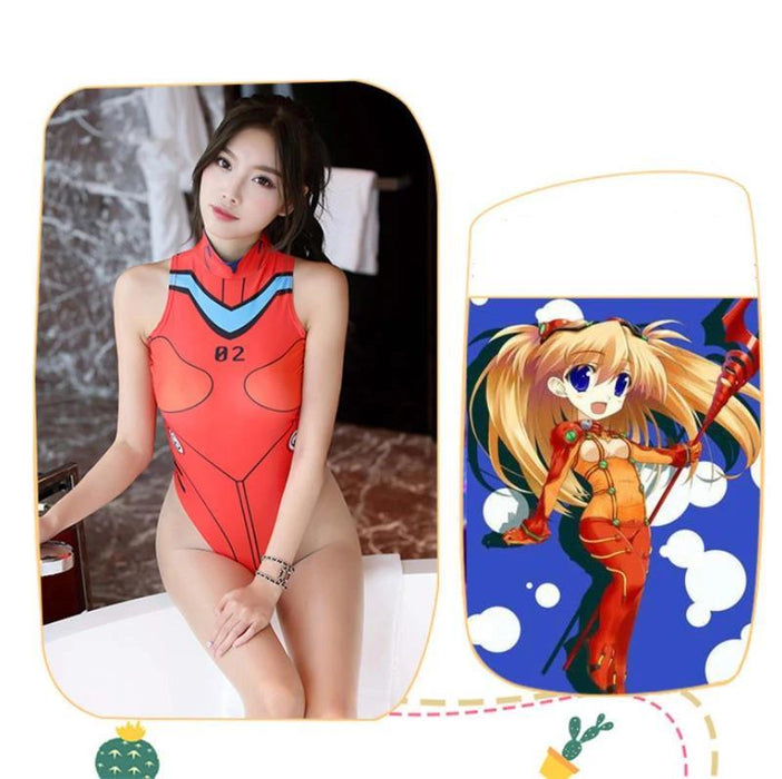 Evangelion Asuka Ayanami bikini spandex swimsuit. - Adilsons