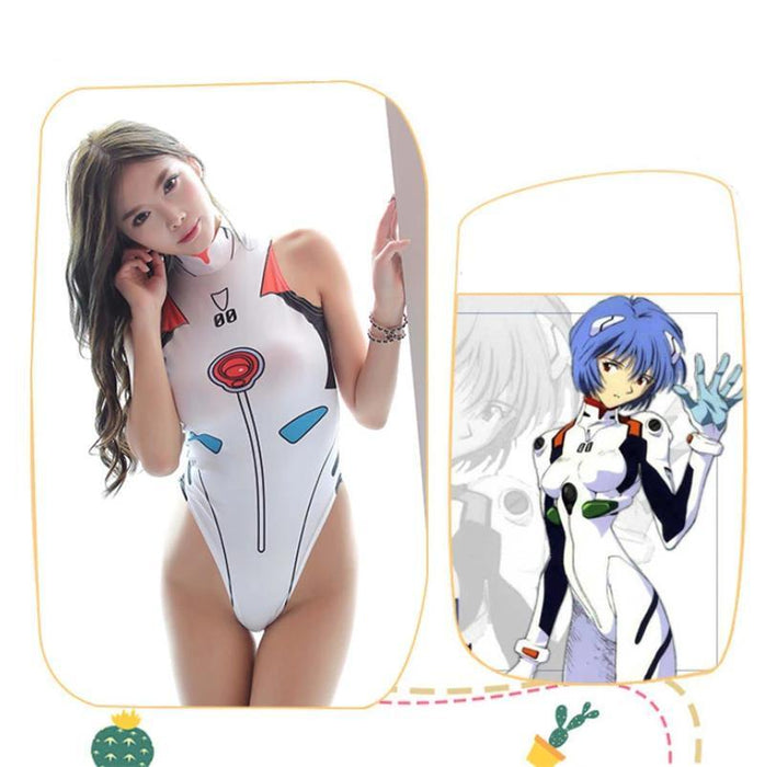 Evangelion Asuka Ayanami bikini spandex swimsuit. - Adilsons