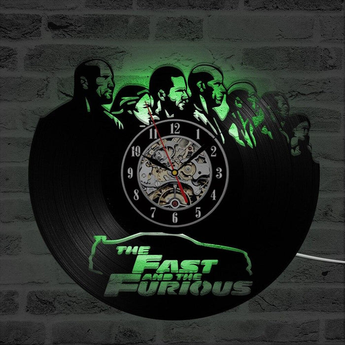 Fast and Furious vinyl luminous wall clocks. - Adilsons