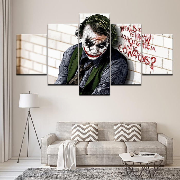 Joker 5 pieces wall art painting. - Adilsons