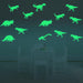 Jurassic Park dinosaur luminous stickers. - Adilsons