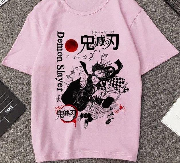 Kimetsu No Yaiba pink T-Shirt. - Adilsons