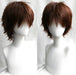 Konosuba Kazuma Satou short brown cosplay wig. - Adilsons