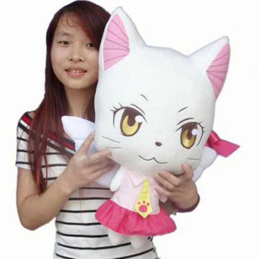 Large 58cm Anime Fairy Tail Charles Lulu Plush Toy Kawaii Happy & Charles Cat Stuffed Animals Doll Figure Cosplay Toys Kids Gift - Adilsons
