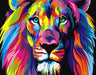 Lion King colorful Lion painting by numbers. - Adilsons