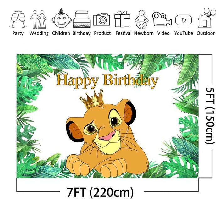 Lion King party decorations background. - Adilsons