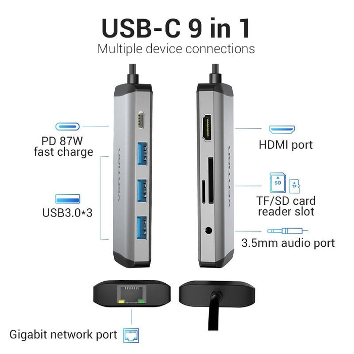 Multifunctional adapter 9in1. - Adilsons
