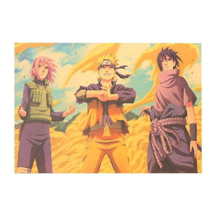 Naruto paintings on kraft paper. - Adilsons