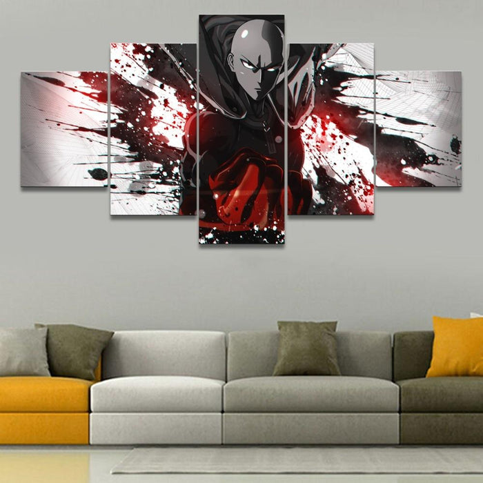 One Punch Man modern home decor pictures 5 panel. - Adilsons