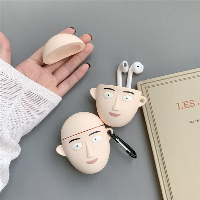 One Punch Man Saitama silicone cases for Apple Airpods. - Adilsons