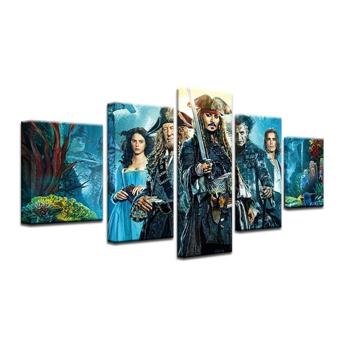 Pirates of the Caribbean wall modular picture 5 panels. - Adilsons