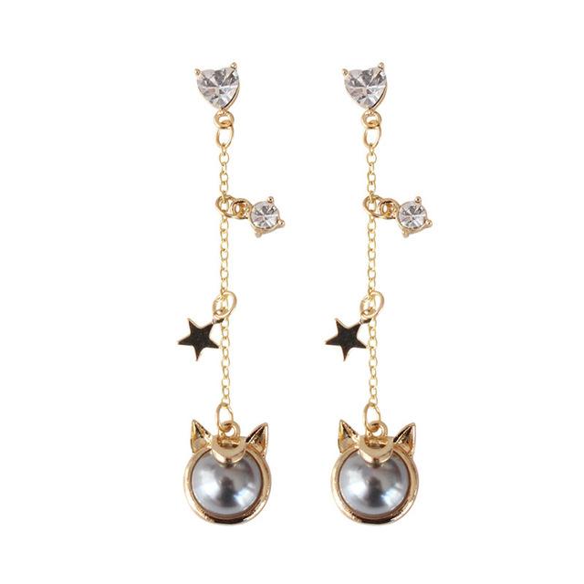Sailor Moon Anime accessories Luna stud earrings. - Adilsons