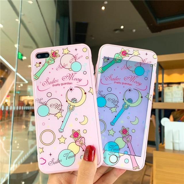Sailor Moon Phone Case+Tempered Glass Screen Protector For iPhone. - Adilsons