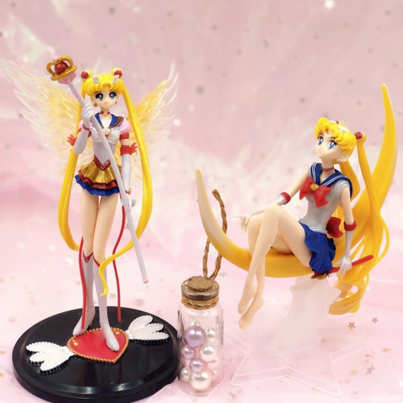 Sailor Moon Figure Action Toys Tsukino Usagi Pvc Cute Mini Action Figure  Children Toys – the best products in the Joom Geek online store