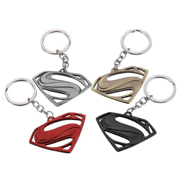 Superman 4 colors metal keychain. - Adilsons