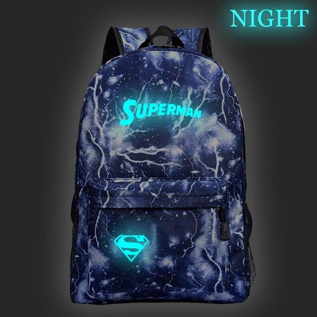 Superman luminous backpack. - Adilsons