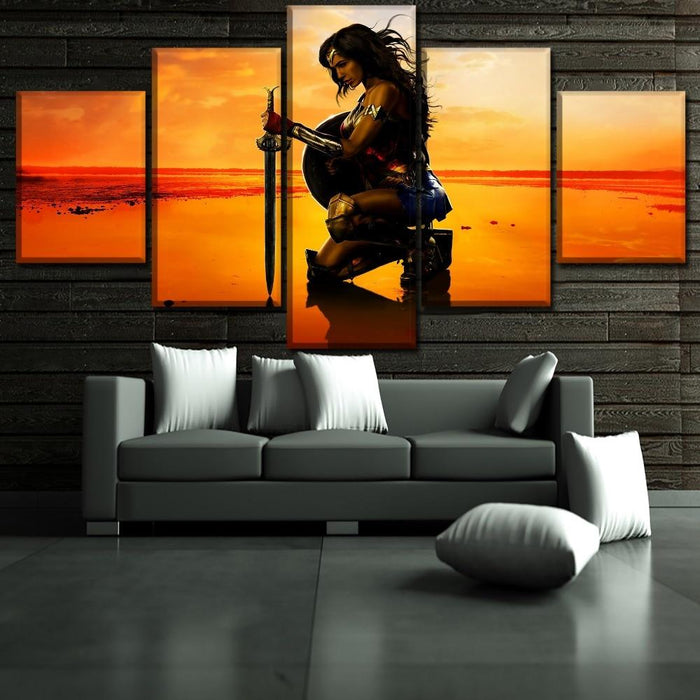 Wonder Woman decorative paintings 5 piece. - Adilsons