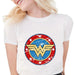 Wonder Woman short sleeve white shirts. - Adilsons
